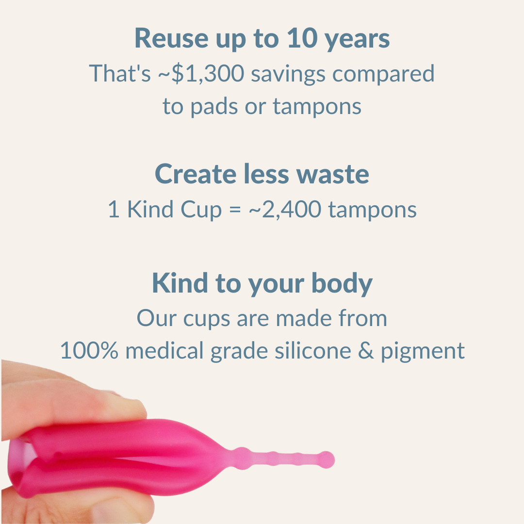 Menstrual Cup - comfortable, sustainable, easy to reach and use - Kind Cup